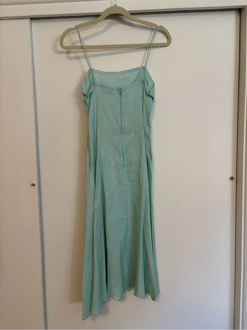 Vintage-Inspired Seafoam Green Lace Overlay Maxi Dress - Picture 5 of 5